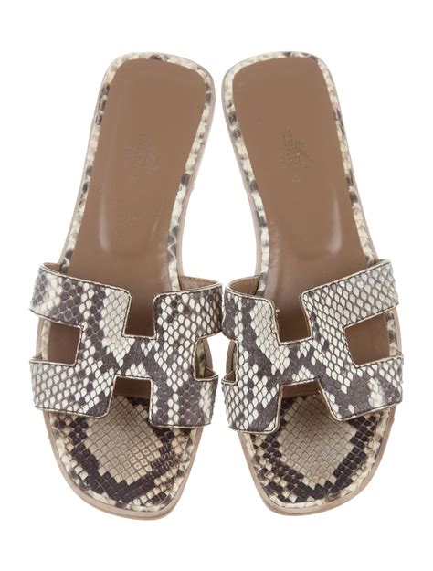 hermes looking sandals|hermes snakeskin sandals.